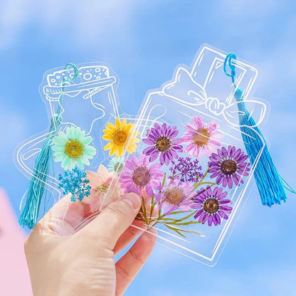 LAST DAY 85% OFF🔥Transparent Dried Flower Bookmarks