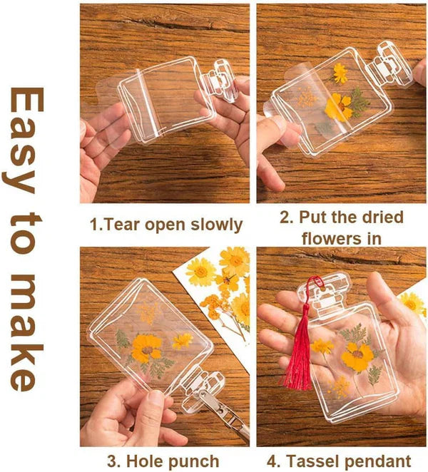 LAST DAY 85% OFF🔥Transparent Dried Flower Bookmarks