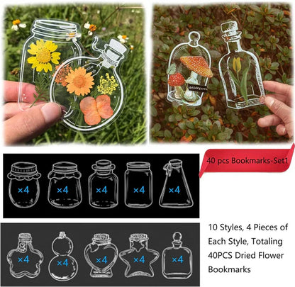 LAST DAY 85% OFF🔥Transparent Dried Flower Bookmarks