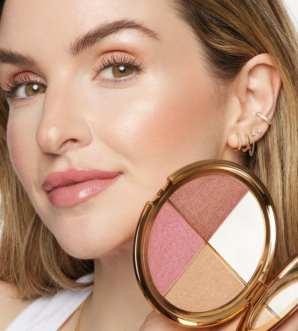 Last 3 hours 60% off--eye & cheek palette - eyeshadow and highlighter makeup (with Detachable Brush)